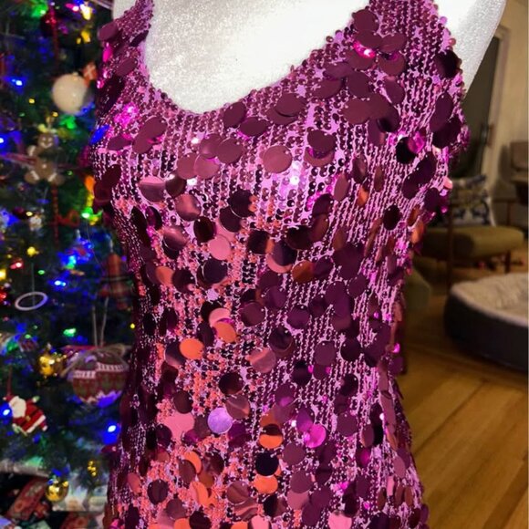 New Klesis Dress sz small Simons gorgeous glitter 30 inch length stretch - Picture 9 of 10